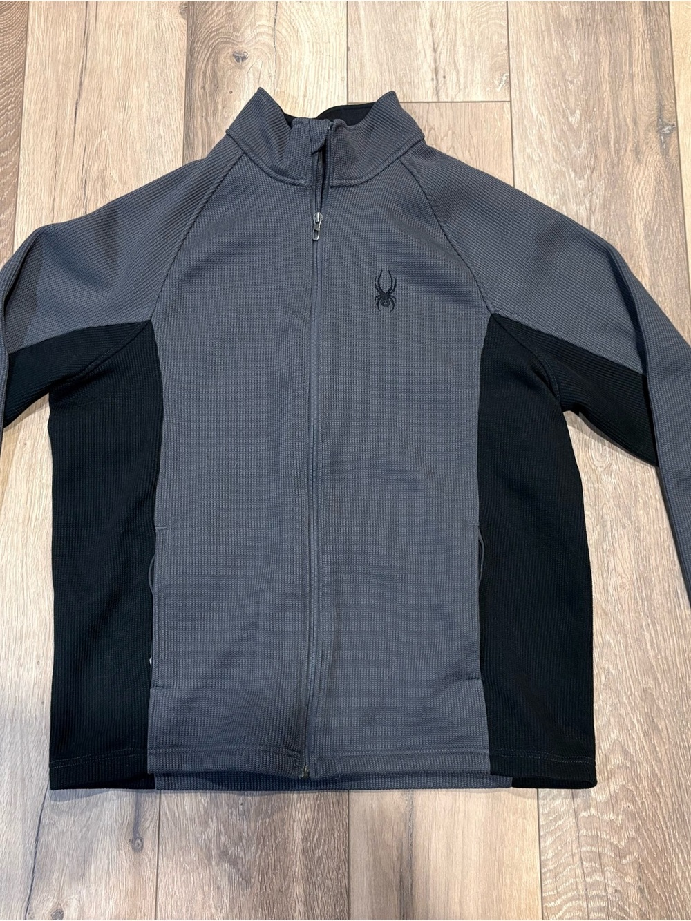 Spyder Men's Gray and Black Full-Zip Lightweight Jacket